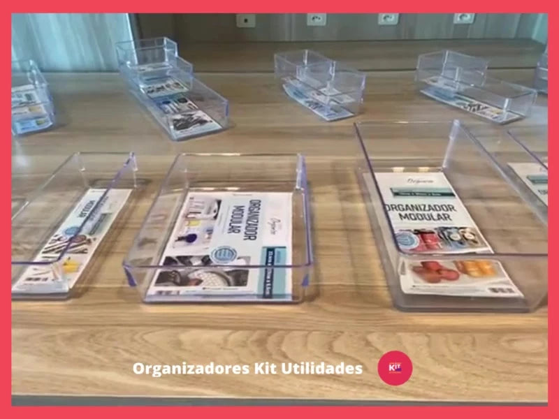 Escolha Seu Kit Organizador Acrílico Transparente Empilhável Amobox