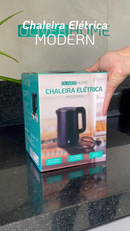 Chaleira Elétrica Térmica Moderno 1.5 L preta e branca 110V/220v OliverHome