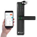 Fechadura Digital Eletronica Wi-Fi App TUYA Com Biometria Touch Senha Cartão Tag Kuanttum Delta PRO