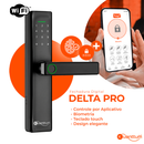Fechadura Digital Eletronica Wi-Fi App TUYA Com Biometria Touch Senha Cartão Tag Kuanttum Delta PRO