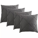 Kit 04 Almofadas Decorativas em Suede Drapeado 45x45cm