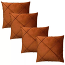 Kit 04 Almofadas Decorativas em Suede Drapeado 45x45cm