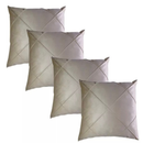 Kit 04 Almofadas Decorativas em Suede Drapeado 45x45cm