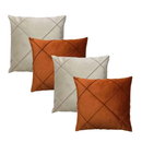 Kit 04 Almofadas Decorativas em Suede Drapeado 45x45cm