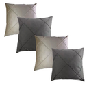Kit 04 Almofadas Decorativas em Suede Drapeado 45x45cm
