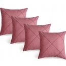 Kit 04 Almofadas Decorativas em Suede Drapeado 45x45cm