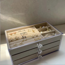 Porta Joia Acrílico Luxo com 3 Camadas- Brinco/ Anel/ Colar/ Pulseira