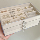 Porta Joia Acrílico Luxo com 3 Camadas- Brinco/ Anel/ Colar/ Pulseira