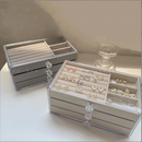 Porta Joia Acrílico Luxo com 3 Camadas- Brinco/ Anel/ Colar/ Pulseira