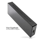 Relógio Despertador Digital De Mesa 16X2.5X6cm Alarme Temperatura Pilha AAA Usb Preto Com Led
