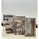 Kit 3 Caixas Livro Decorativas Organizadoras