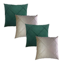 Kit 04 Almofadas Decorativas em Suede Drapeado 45x45cm