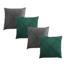 Kit 04 Almofadas Decorativas em Suede Drapeado 45x45cm