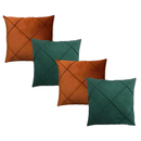 Kit 04 Almofadas Decorativas em Suede Drapeado 45x45cm