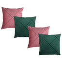 Kit 04 Almofadas Decorativas em Suede Drapeado 45x45cm