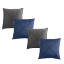 Kit 04 Almofadas Decorativas em Suede Drapeado 45x45cm