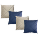 Kit 04 Almofadas Decorativas em Suede Drapeado 45x45cm