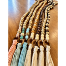 Colar Decorativo De Mesa em Madeira Cordão para Bandeja Sala Estilo Boho ( mede 1.08 a 1.10 m aproximadamente)
