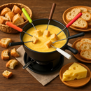 Aparelho de Fondue 11 Peças Aço Carbono com Garfinhos e Rechaud Queimador Para Queijo e Chocolate
