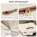 Caixa de armazenamento de 56L roupas de algodão cremalheira tecido cesta dobrável quarto