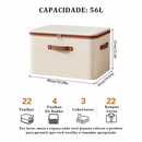 Caixa Organizadora 56L em Algodão e Linho | RORATO Home