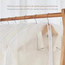 Kit 5 Peças Organizador Roupas: Translúcido com Tampa Protetora, Ideal para Casaco, Terno e Saco