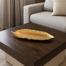 Bandeja Adorno Centro De Mesa Formato Folha Em Resina Decoração Casa – Elegante e Sofisticado