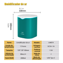 Umidificador De Ar E Aromatizador Grande 24H Com 2 Saídas De Ar 3 Em 1 Multifuncional Com LED