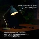 Luminária de Mesa para Quarto Lumix Modelo Pixar 25W E27 Abajur Articulado Bivolt Branco Preto Rosa e Azul Alut By Avant