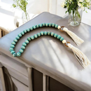Colar Decorativo de Mesa em Madeira Natural – Estilo Boho