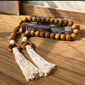 Colar Decorativo de Mesa em Madeira Natural – Estilo Boho