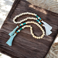 Colar Decorativo de Mesa em Madeira Natural – Estilo Boho