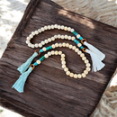 Colar Decorativo de Mesa em Madeira Natural – Estilo Boho