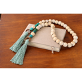 Colar Decorativo de Mesa em Madeira Natural – Estilo Boho