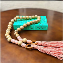 Colar Decorativo de Mesa em Madeira Natural – Estilo Boho