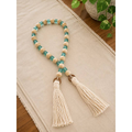 Colar Decorativo de Mesa em Madeira Natural – Estilo Boho