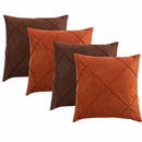 Kit 04 Almofadas Decorativas em Suede Drapeado 45x45cm