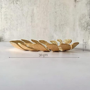 Centro de Mesa Folha Vazada Luxo | Bandeja Decorativa Organizadora