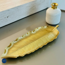 Bandeja Adorno Centro De Mesa Formato Folha Em Resina Decoração Casa – Elegante e Sofisticado