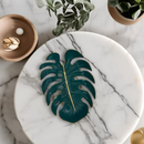 Centro de Mesa Folha Vazada Luxo | Bandeja Decorativa Organizadora