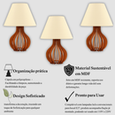 Kit 2 Abajur Quarto Luminária de Cabeceira Decoração Casa
