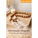 Colar Decorativo De Mesa em Madeira Cordão para Bandeja Sala Estilo Boho ( mede 1.08 a 1.10 m aproximadamente)