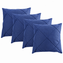 Kit 04 Almofadas Decorativas em Suede Drapeado 45x45cm