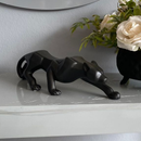 Decoração Escultura Pantera Ataque P Preto Fosco Escultura Decoração Luxo Escritório Casa