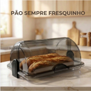Porta Pão de Acrílico com Tampa Basculante