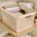 Kit 6 Caixa Organizadora com Tampa 17 L 4,5 L 2 L Cesto Grande em Plástico para Organização