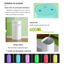 Umidificador De Ar E Aromatizador Grande 24H Com 2 Saídas De Ar 3 Em 1 Multifuncional Com LED