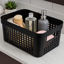 Kit 6 Caixa Organizadora com Tampa 17 L 4,5 L 2 L Cesto Grande em Plástico para Organização