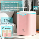 Umidificador de Ar 2L com Aromatizador, LED e 2 Saídas