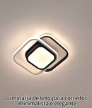 3 Cores(110-220V)Luminária de teto quadrada moderna dourada, com design geométrico e luz confortável sem cintilação